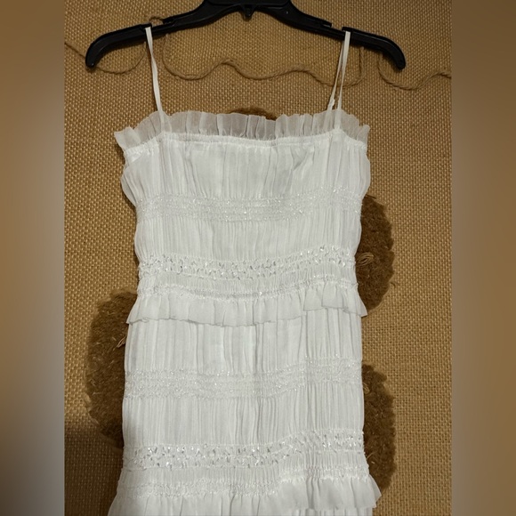 Commense White Ruffled Dress - Picture 5 of 10